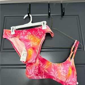 Cupshe Pink and Orange Floral Bikini